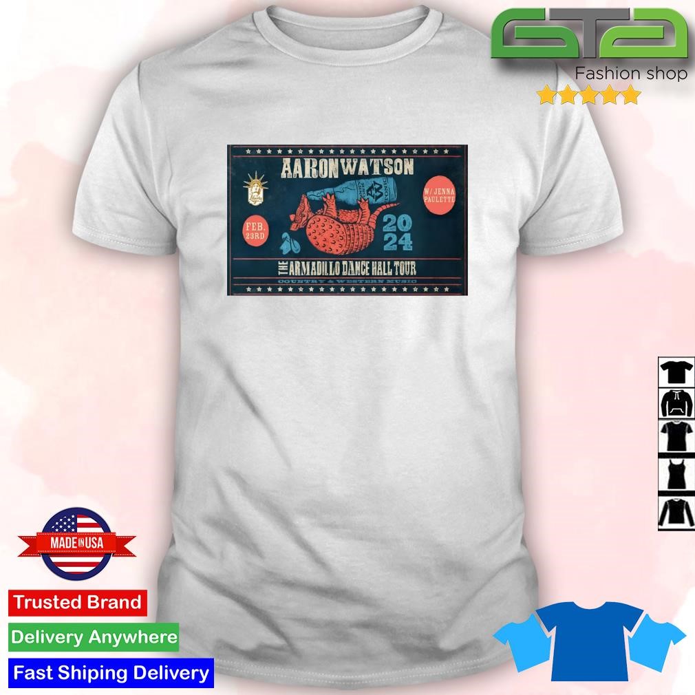 Official Aaron Watson 2024 Tour The Armadillo Dance Hall T-Shirt