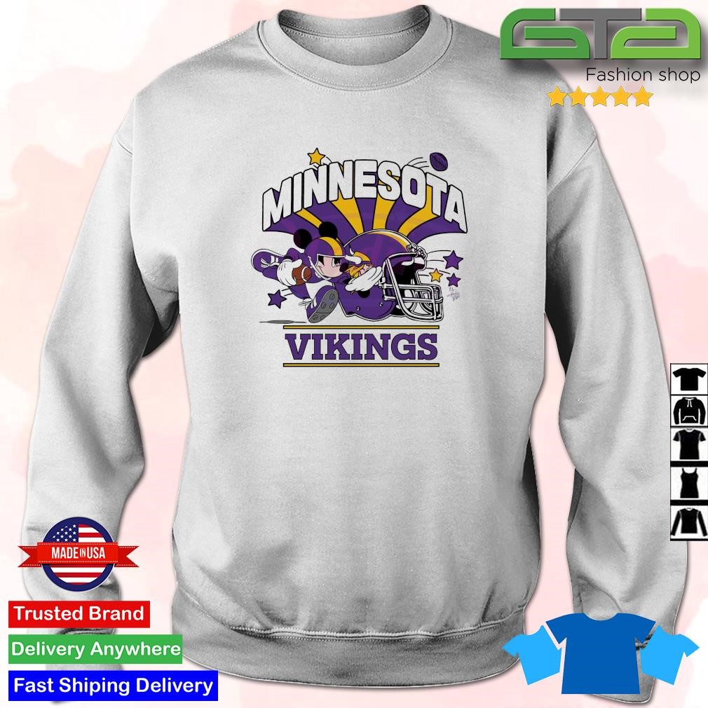 Official Mickey Mouse Football Minnesota Vikings Helmet 2024 T-Shirt ...