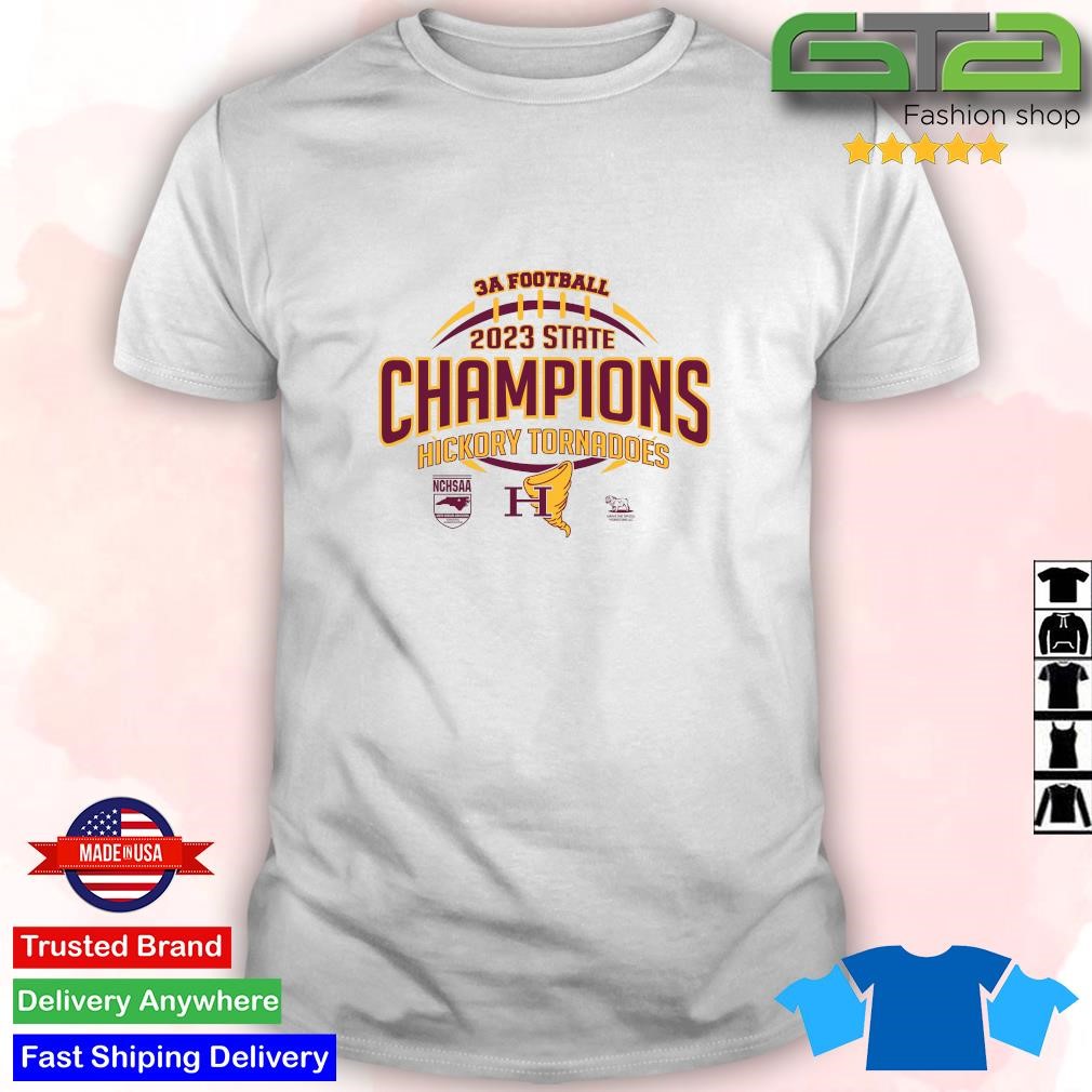 Official NCHSAA 4A Football 2023 State Champions Hickory Tornadoes T-Shirt