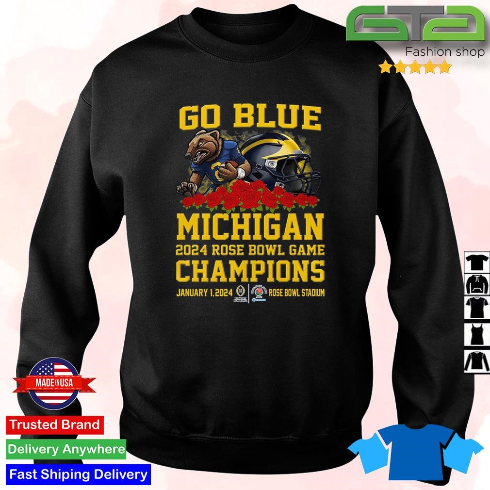 Official Michigan 2024 Rose Bowl Game Champions Go Blue January 1 2024 ...
