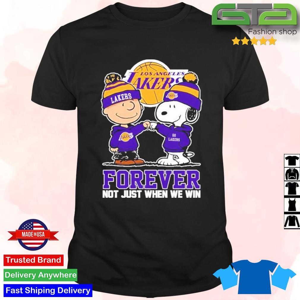 Official Charlie Brown And Snoopy Los Angeles Lakers Forever Not Just When We Win T-shirt