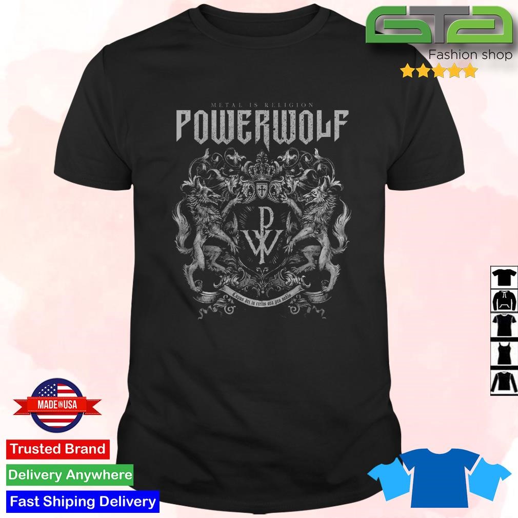 Official Metal Is Religion Powerwolf Crest T-shirt