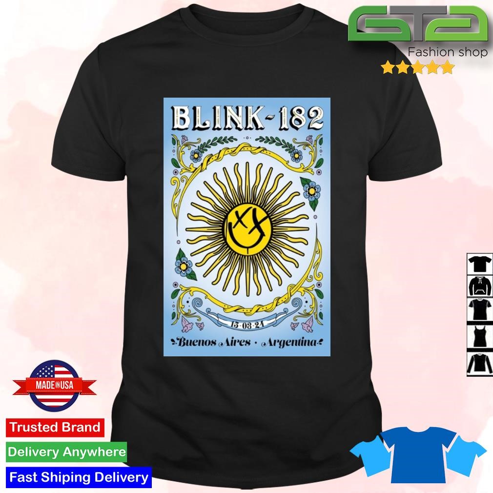 Official Blink 182 In Argentina March 15, 2024 T-shirt