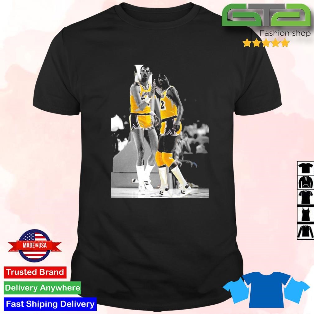Official Showtime Lake Show Magic Johnson Kareem Abdul Jabbar Legends Basketball T-shirt