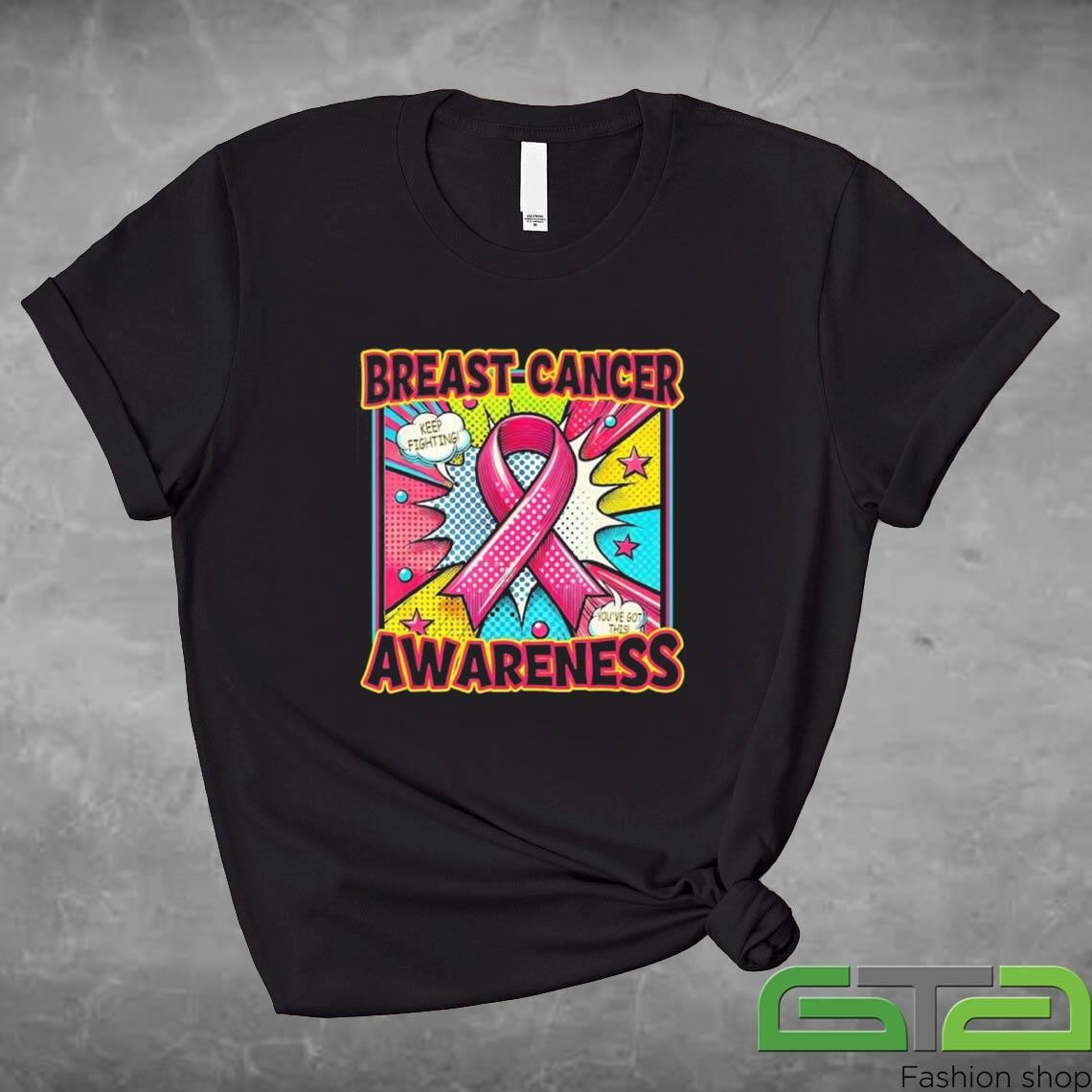 Breast Cancer Awareness Vintage Pink Ribbon Support Shirt