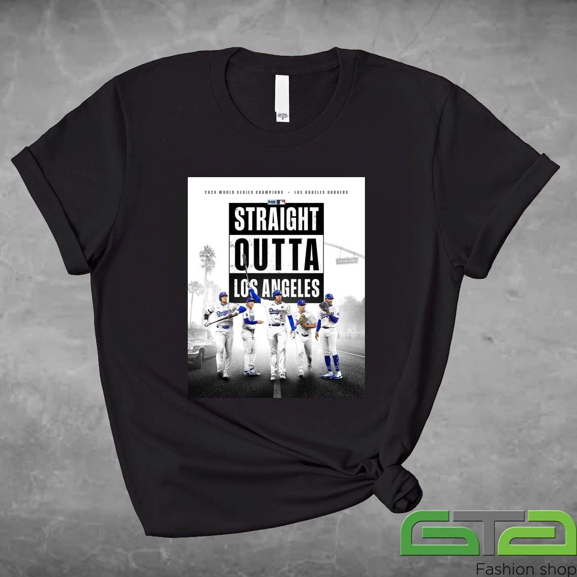 Official 2024 World Series Champions Los Angeles Dodgers Straight Outta Poster Shirt