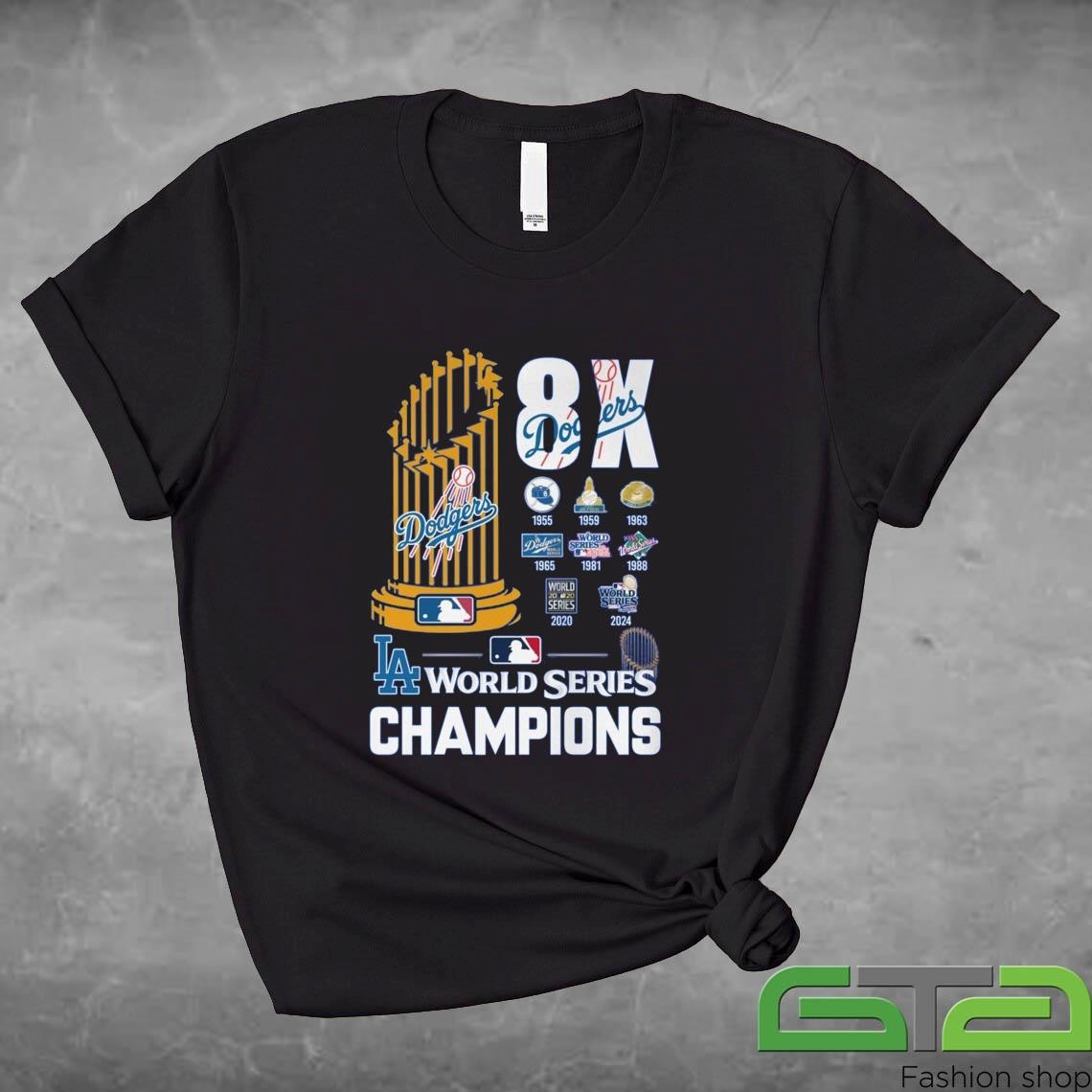 Official 8X Dodgers World Series Champions MLB Shirt