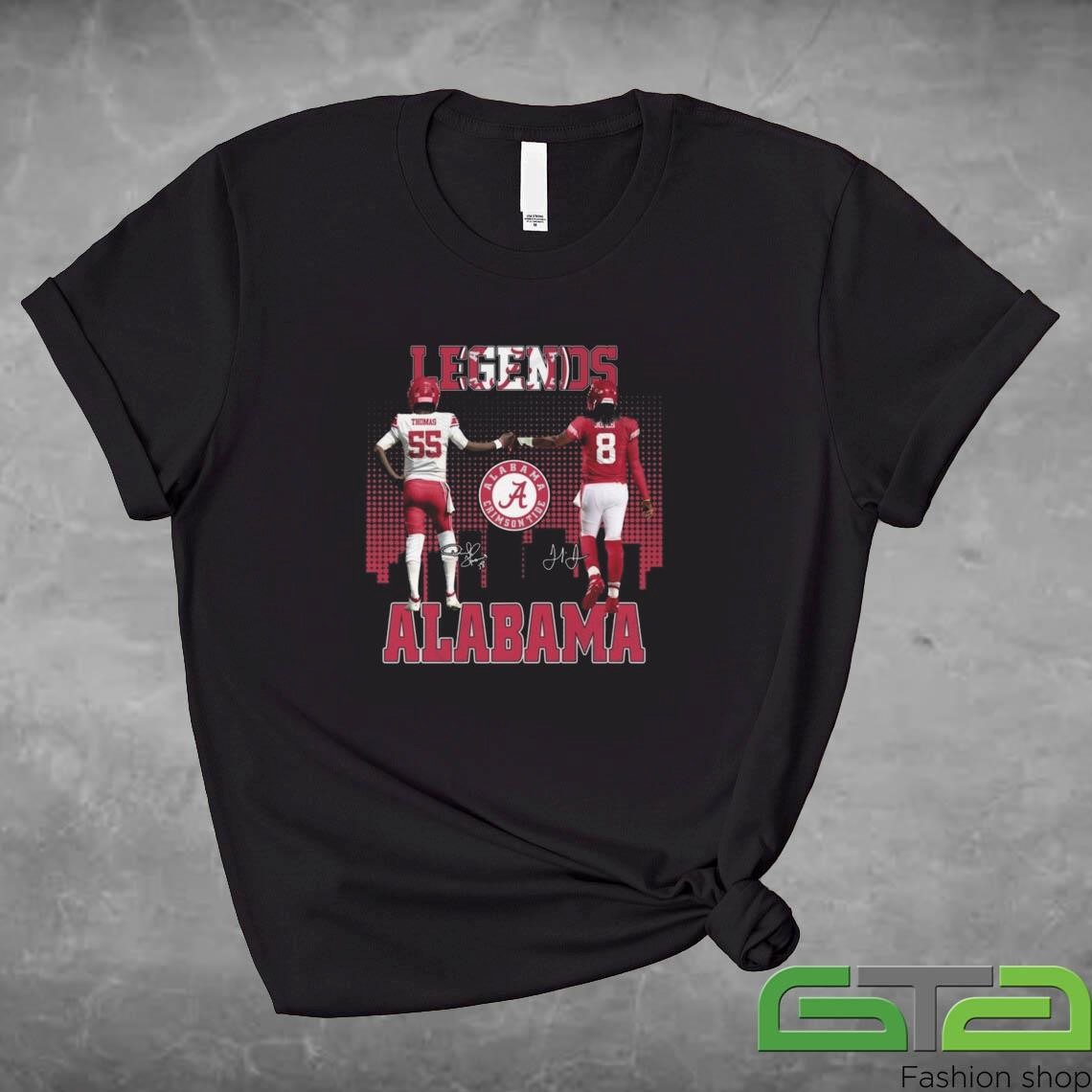 Official Alabama Crimson Tide Thomas and Jones Legends Signatures Shirt