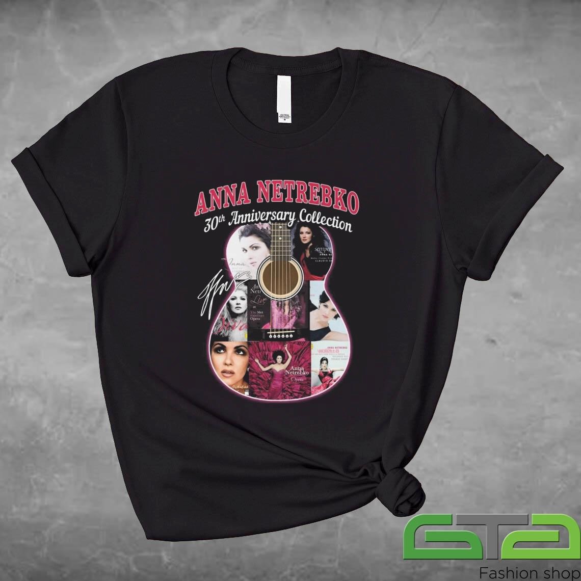 Official Anna Netrebko 30th Anniversary Collection Guitar Signature Shirt