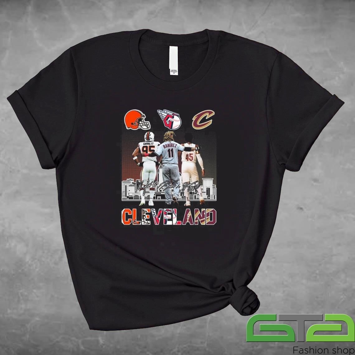 Official Cleveland Browns x Cleveland Guardians x Cleveland Cavaliers Signatures 2024 Shirt