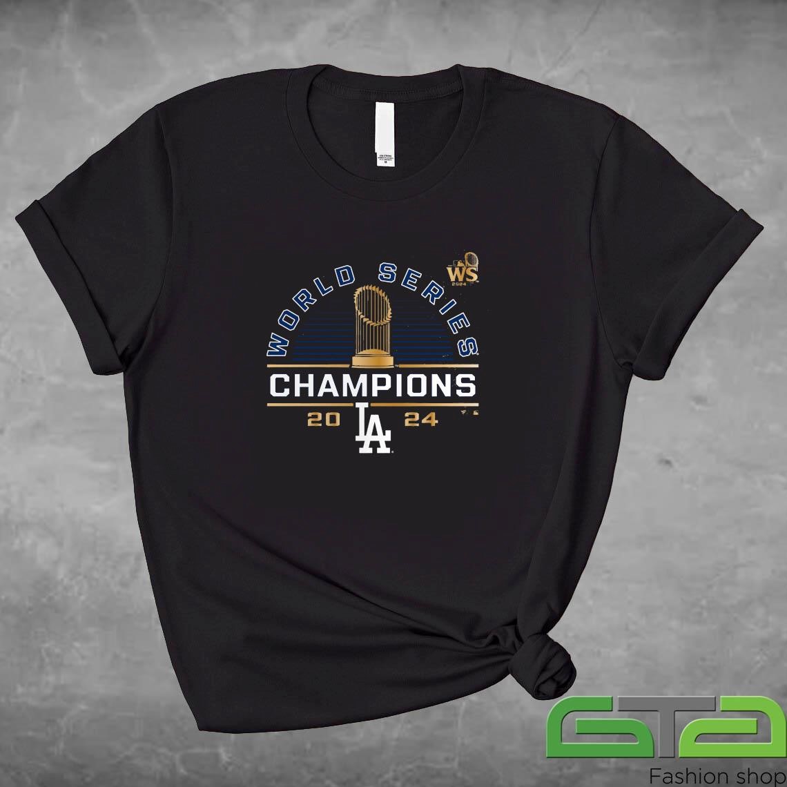 Official Los Angeles Dodgers 2024 World Series Champions Tri-Blend MLB Shirt