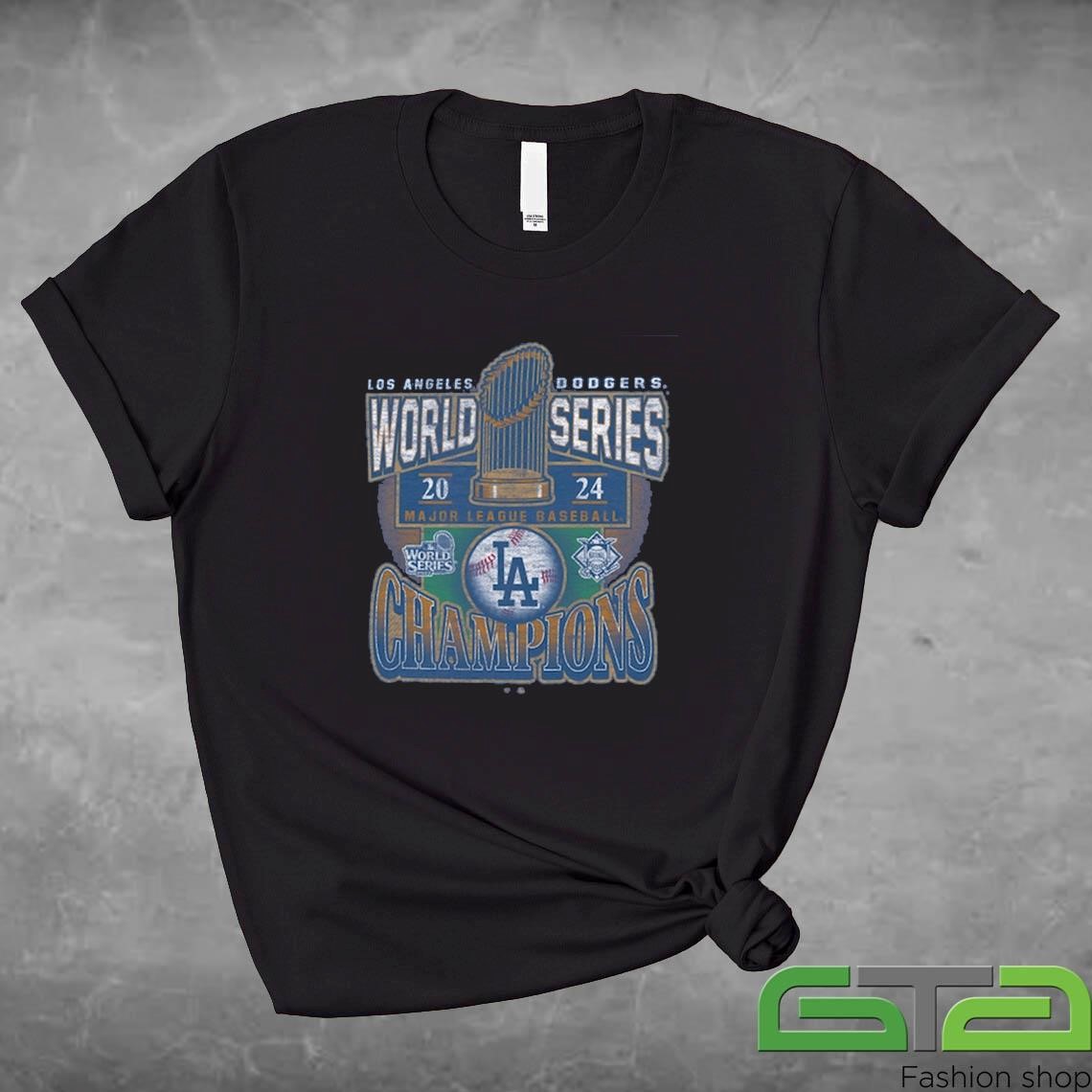 Official Los Angeles Dodgers '47 Major League Baseball 2024 World Series Champions Trophy Shirt