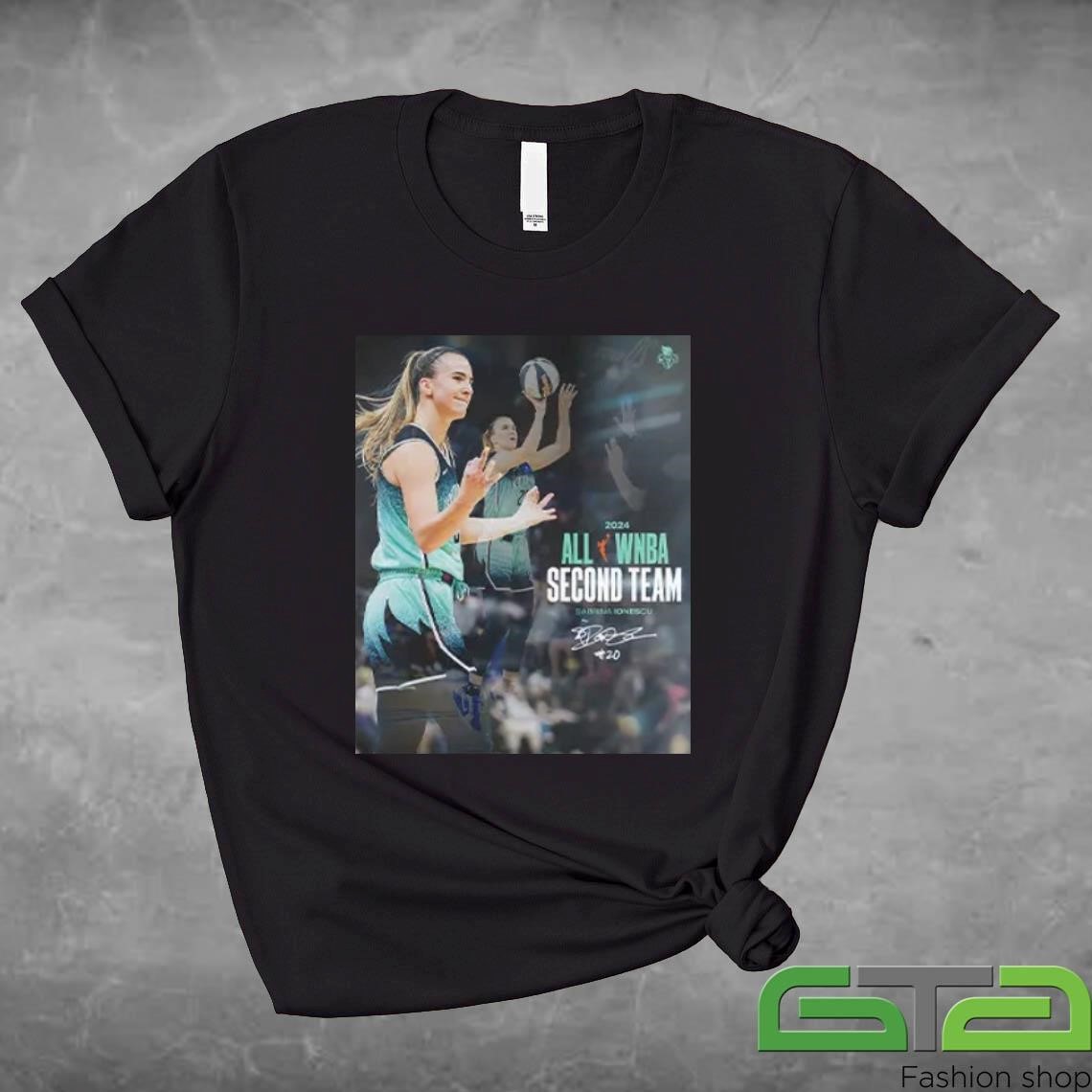 Official New York Liberty 2024 All WNBA Second Team Sabrina Ionescu Signature Shirt