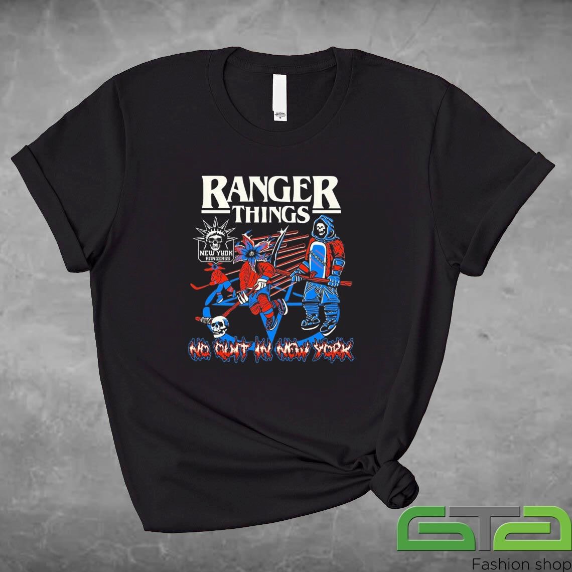 Official New York Rangers No Quit In New York Hockey Ranger Things Shirt