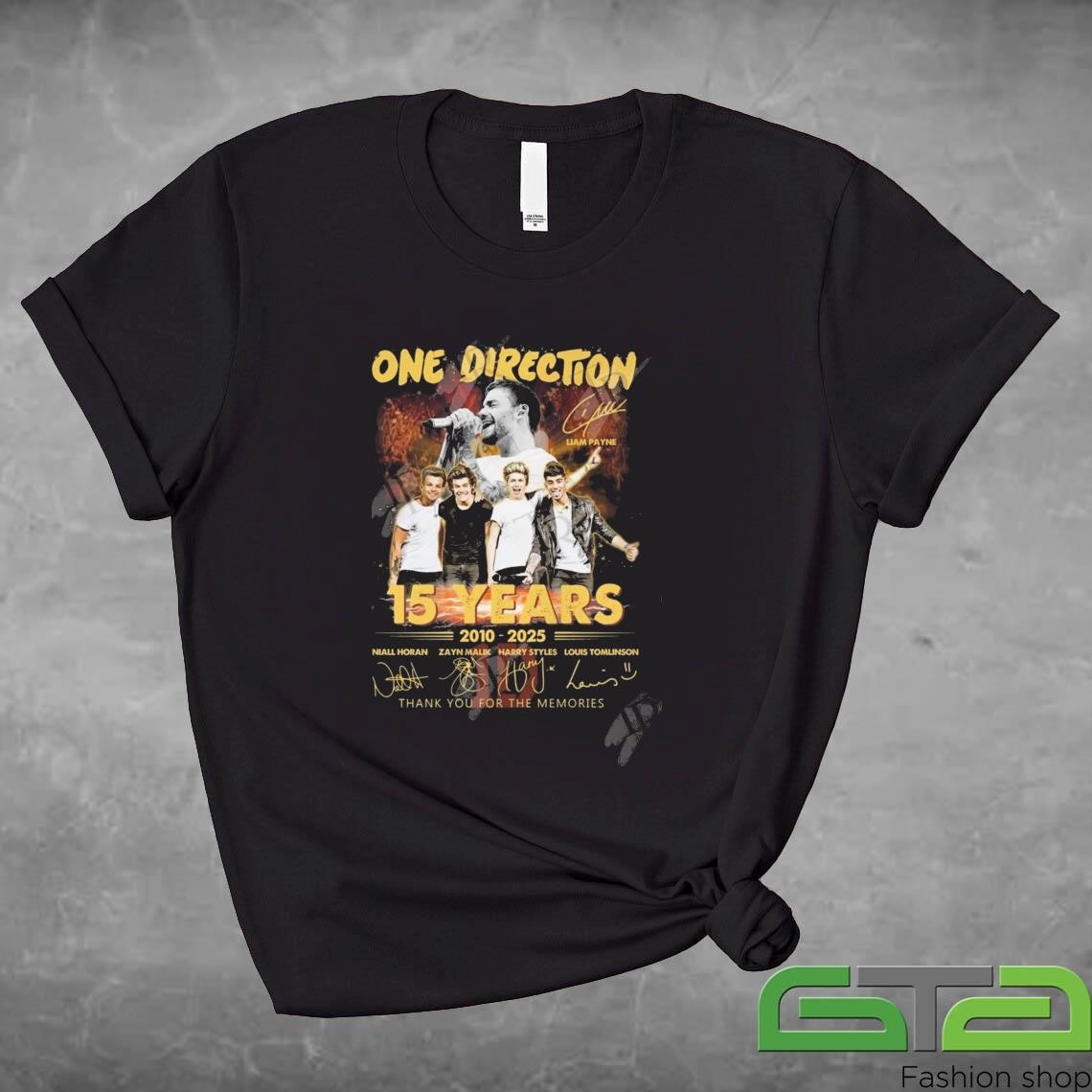 Official One Direction Liam Payne 15 Years 2010-2025 Thank You For The Memories Signatures Shirt