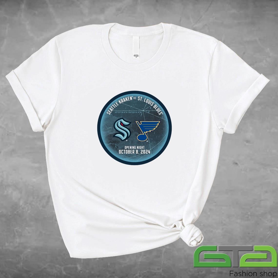 Official Seattle Kraken vs St. Louis Blues Matchup 10.08.24 Shirt