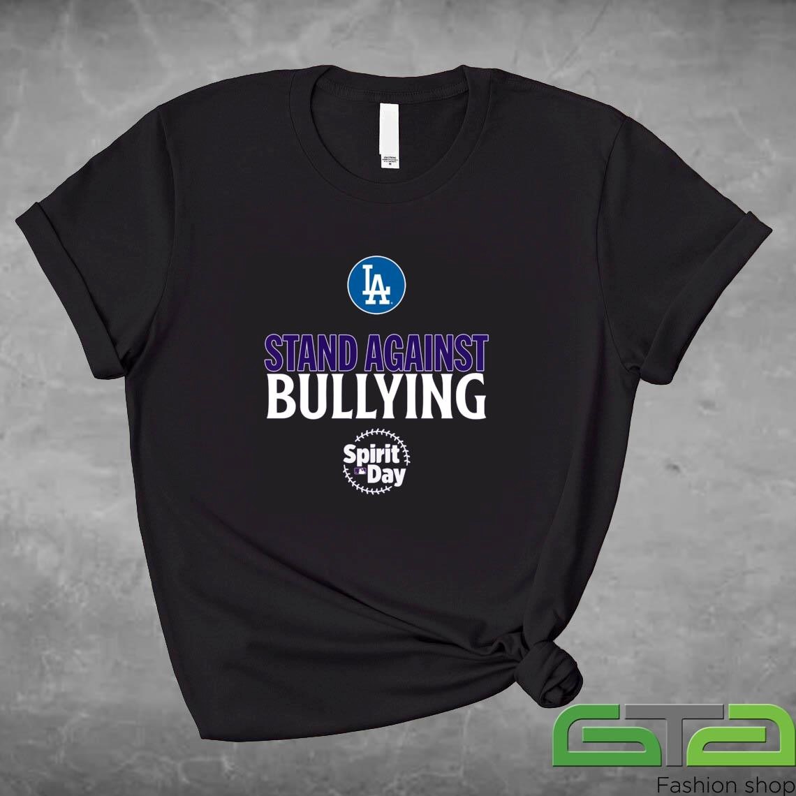 Official Stand Against Bullying Spirit Day Los Angeles Dodgers Shirt