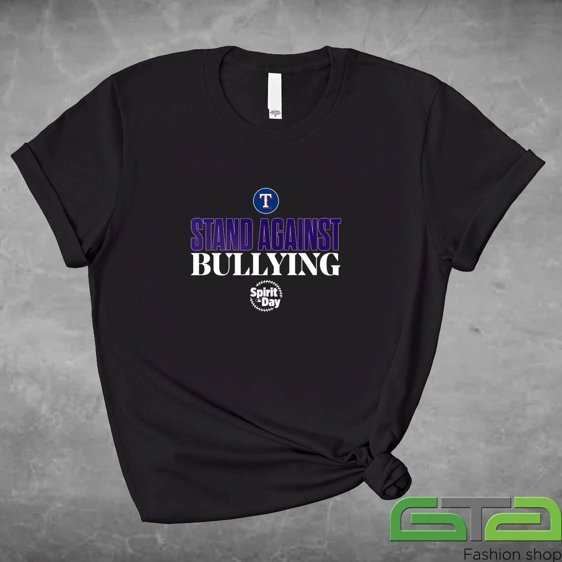 Official Stand Against Bullying Spirit Day Texas Rangers Shirt