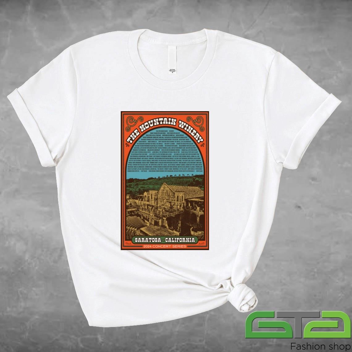 Official The Mountain Winery Saratoga, CA 2024 Concert Series Shirt