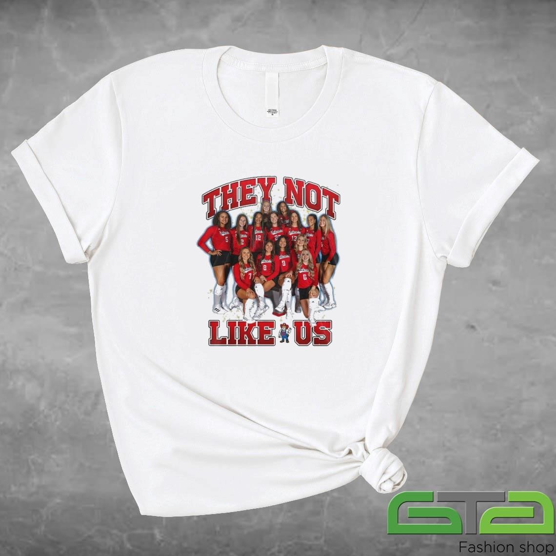 Official They Not Like Us Nebraska Huskers All Players Shirt