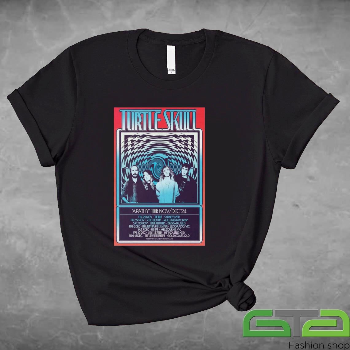 Official Turtle Skull Apathy November & December 2024 Show Shirt