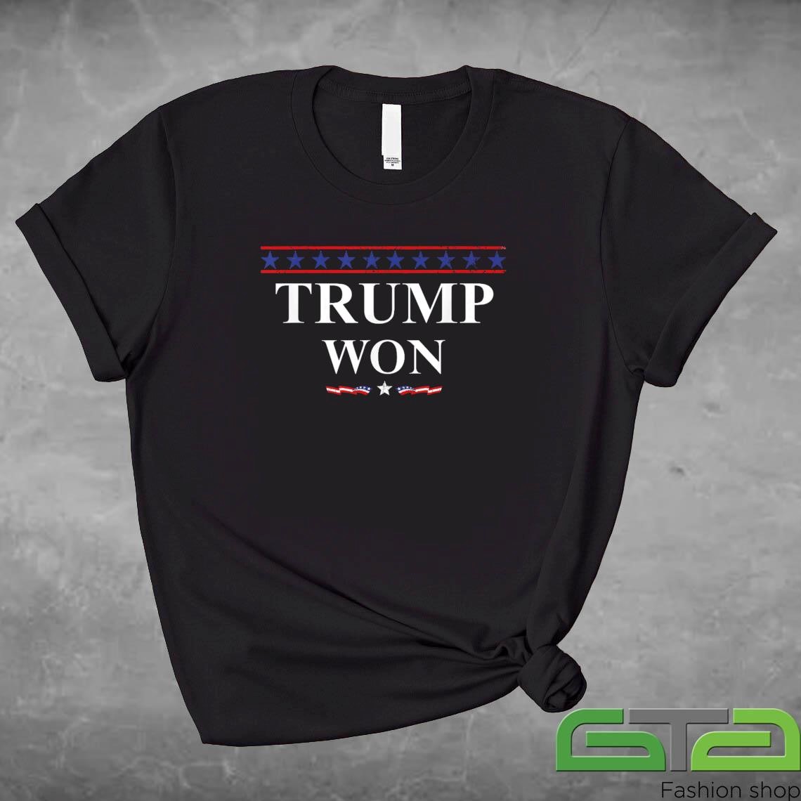 Donald Trump Won In The Election American Flag Trump 2024 Shirt