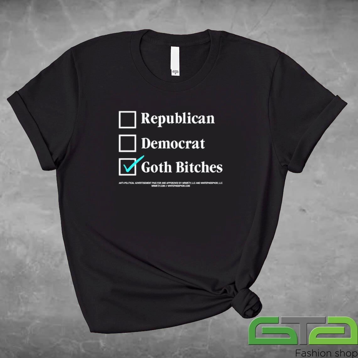 Go Vote Black Heavyweight Goth Bitches Shirt