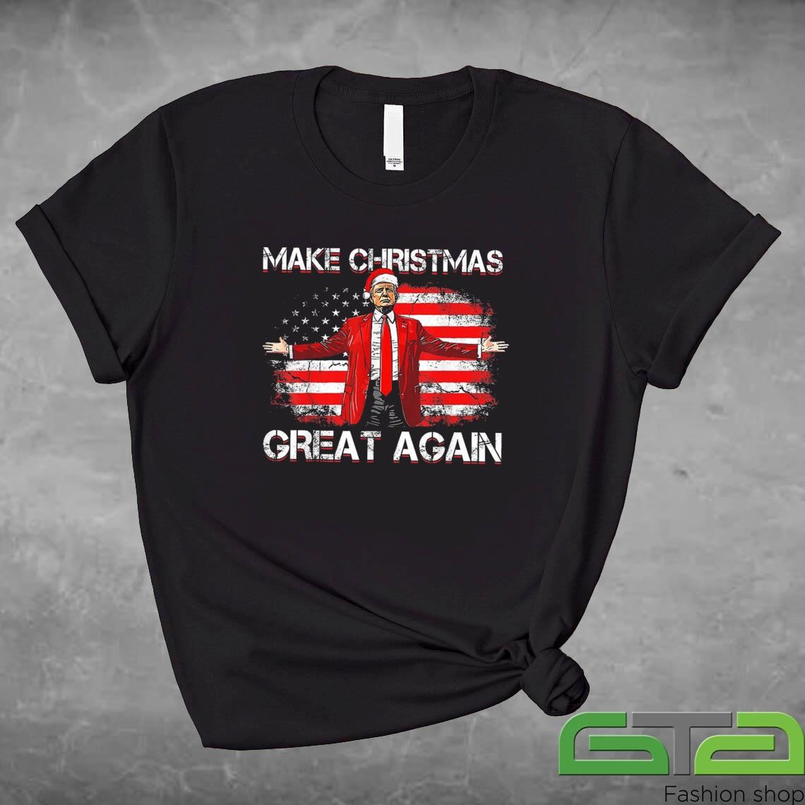 Make Christmas Great Again Santa Funny Trump Xmas Shirt