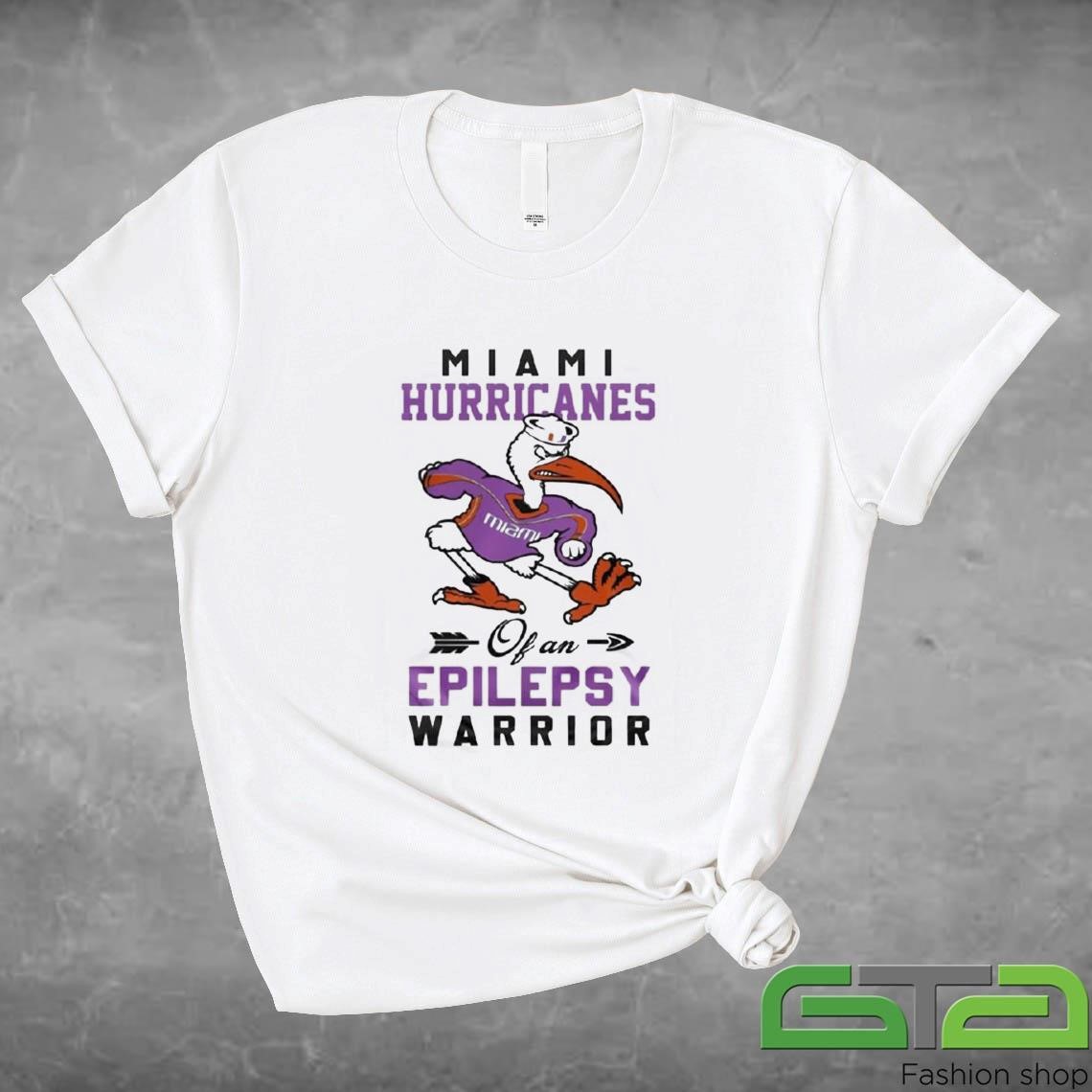 Miami Hurricanes Epilepsy Warrior Shirt