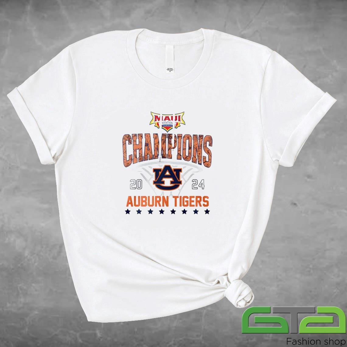 Official 2024 Maui Invitational Champions Auburn Tigers T-shirt