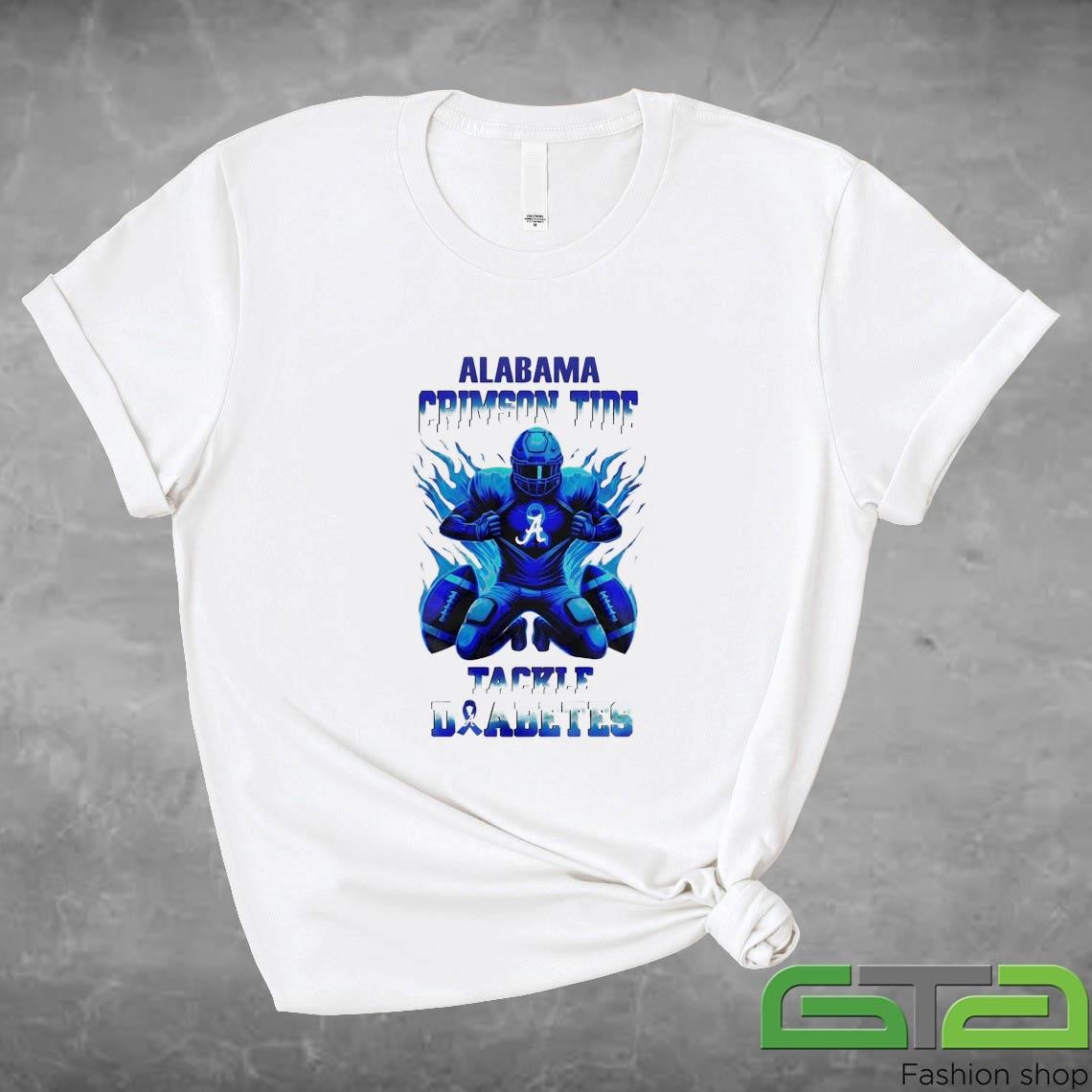 Official Alabama Crimson Tide Tackle Diabetes Awareness Month November 2024 T-shirt