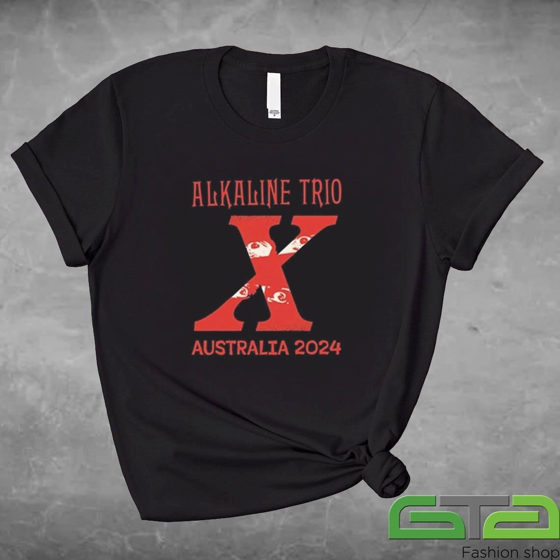 Official Alkaline Trio Blood Hair Eyeballs Australia 2024 T-shirt