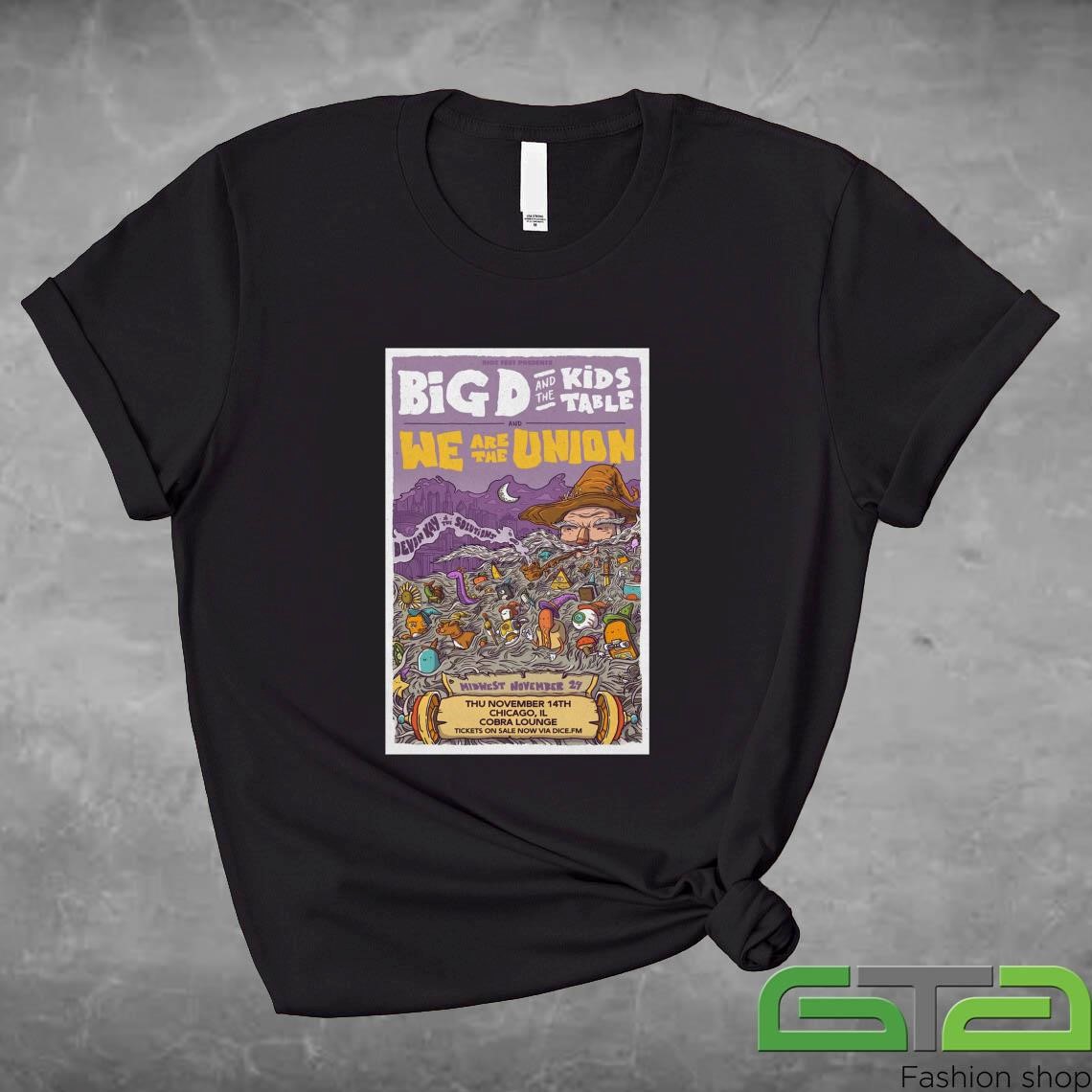 Official Big D And The Kids Table In Chicago, IL On November 13 2024 Concert T-shirt