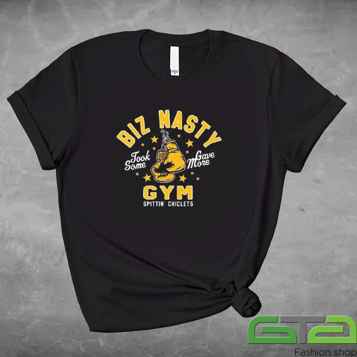 Official Biz Nasty Took Some Gave More Gym Spittin’ Chiclets T-shirt