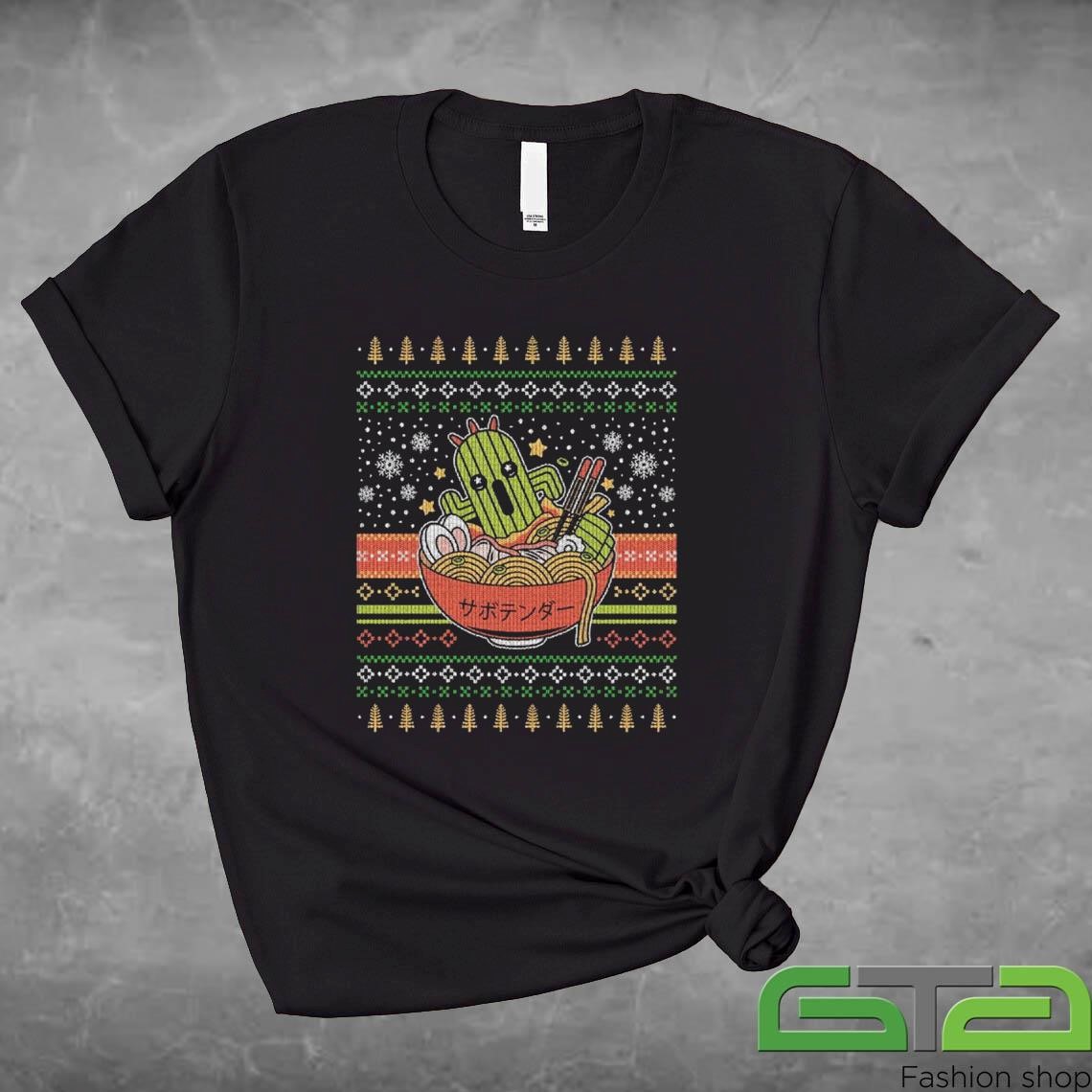 Official Cactuar Ramen Ugly Christmas T-shirt