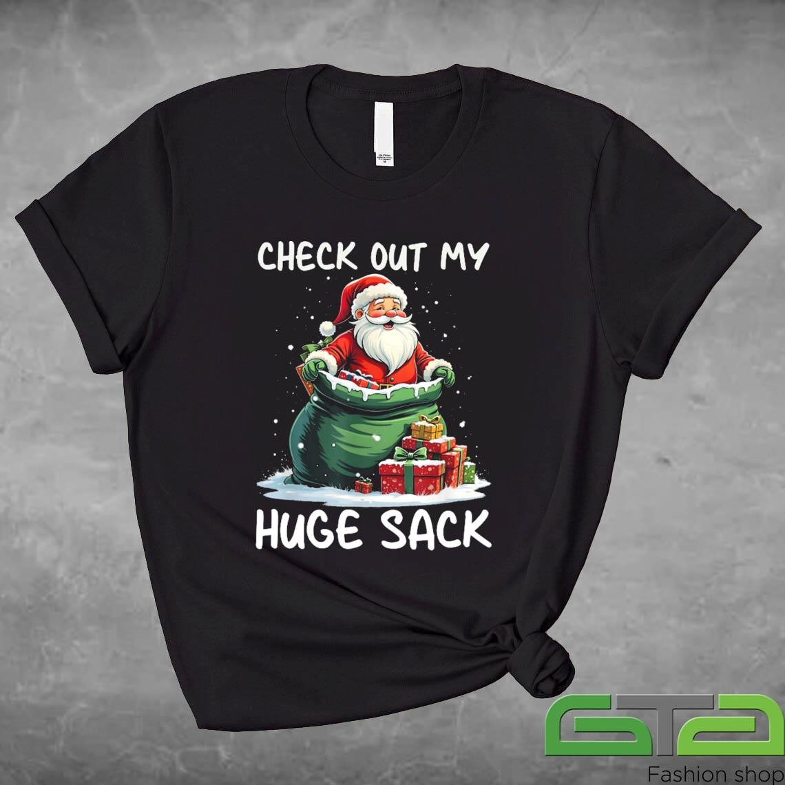 Official Check Out My Huge Sack Big Nick Energy Funny Santa Christmas Family Matching Sweashirt