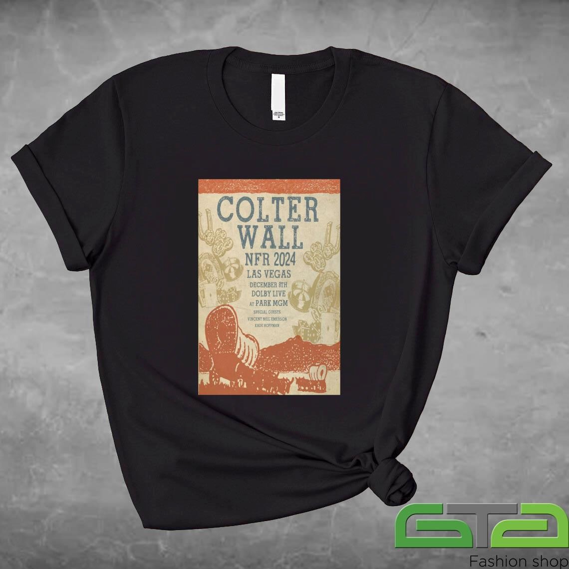 Official Colter Wall December 8 2024 The Dolby Live Las Vegas, NV Show T-shirt