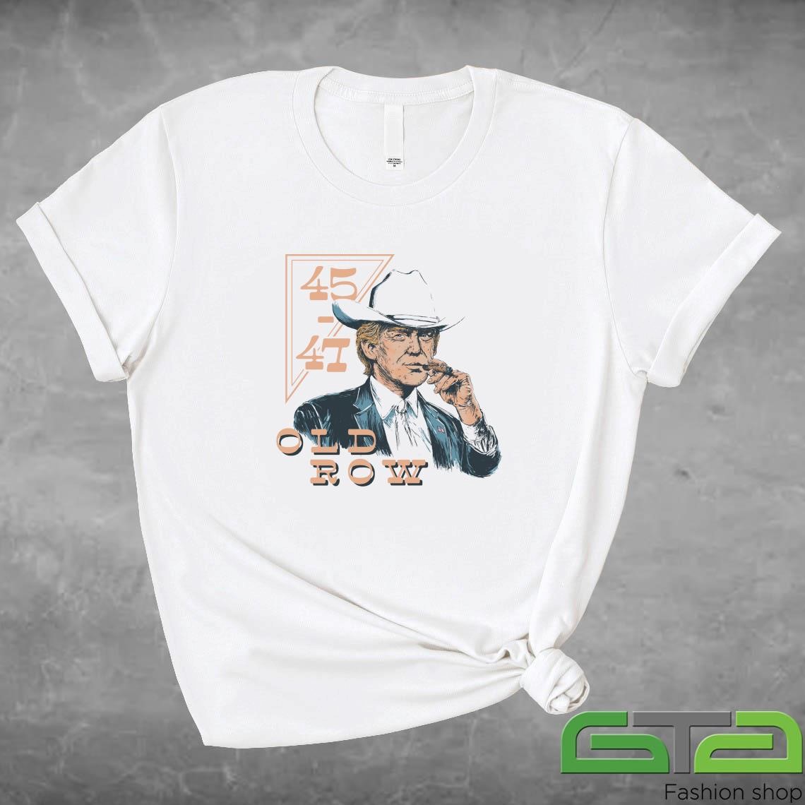 Official Cowboy Trump 45 - 47 Pocket T-shirt