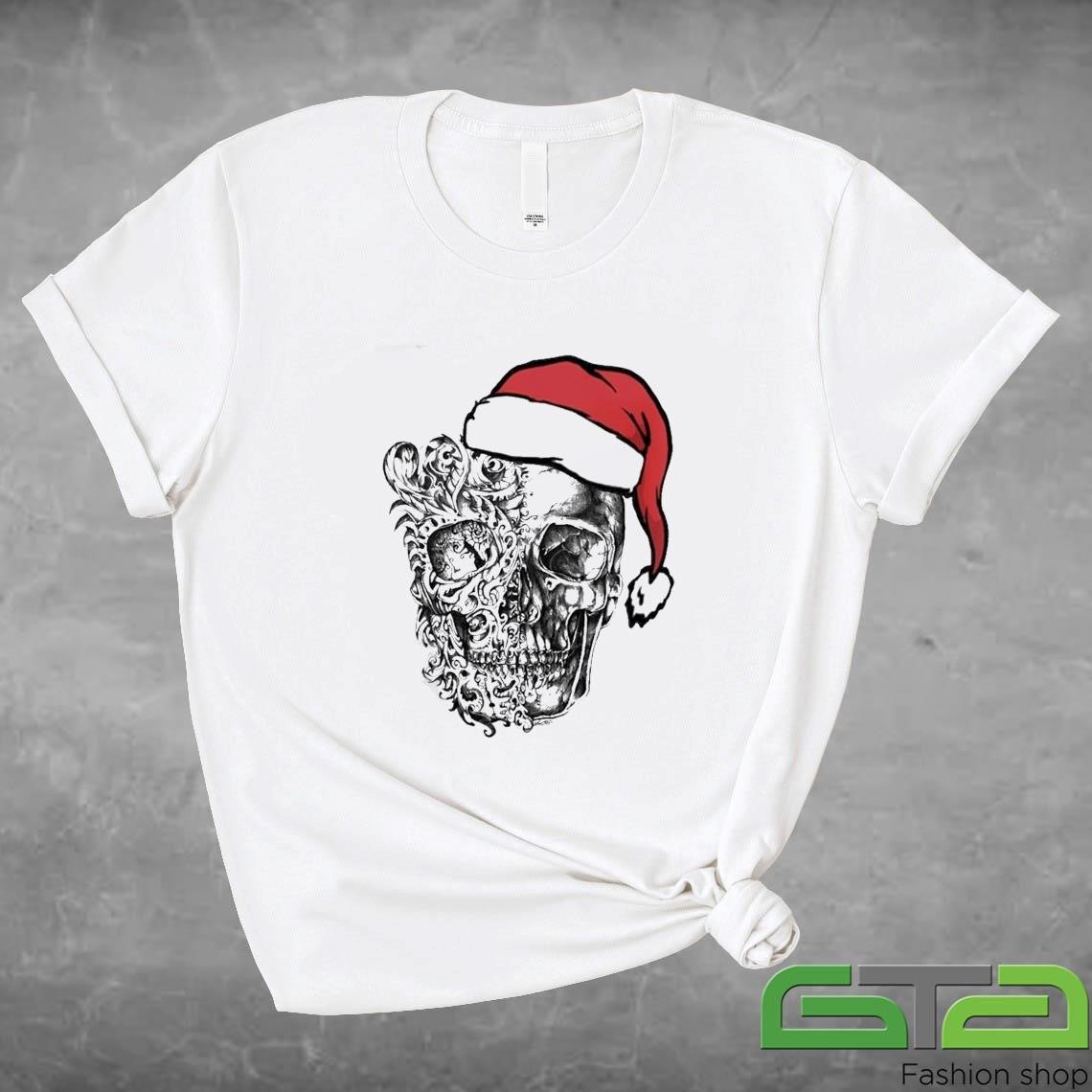 Official Deck The Halls With Skulls And Bodies Funny Christmas T-shirt