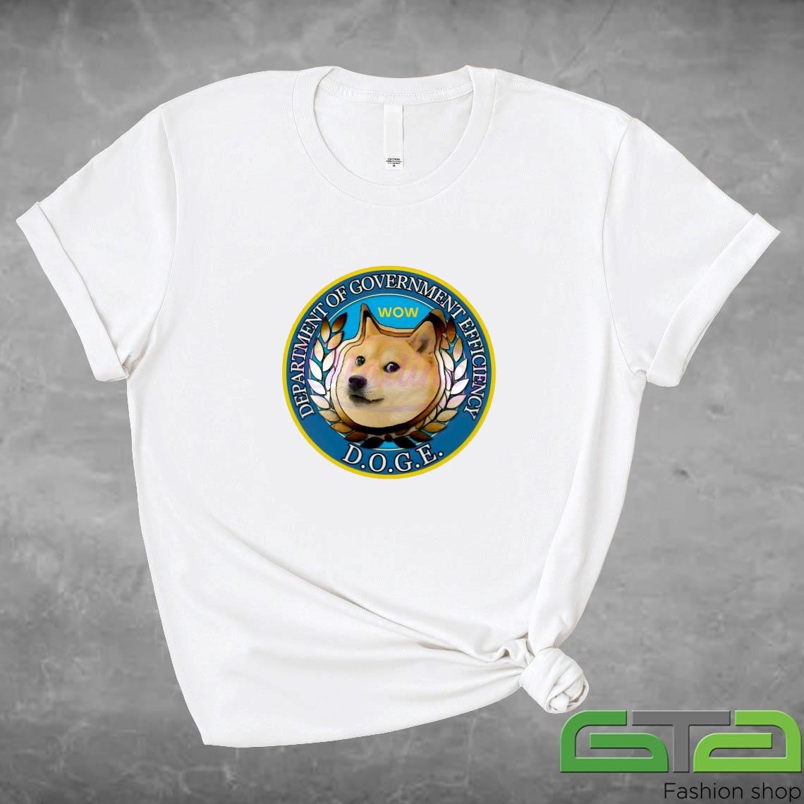 Official Department Of Government Efficiency Wow Doge 2024 T-shirt