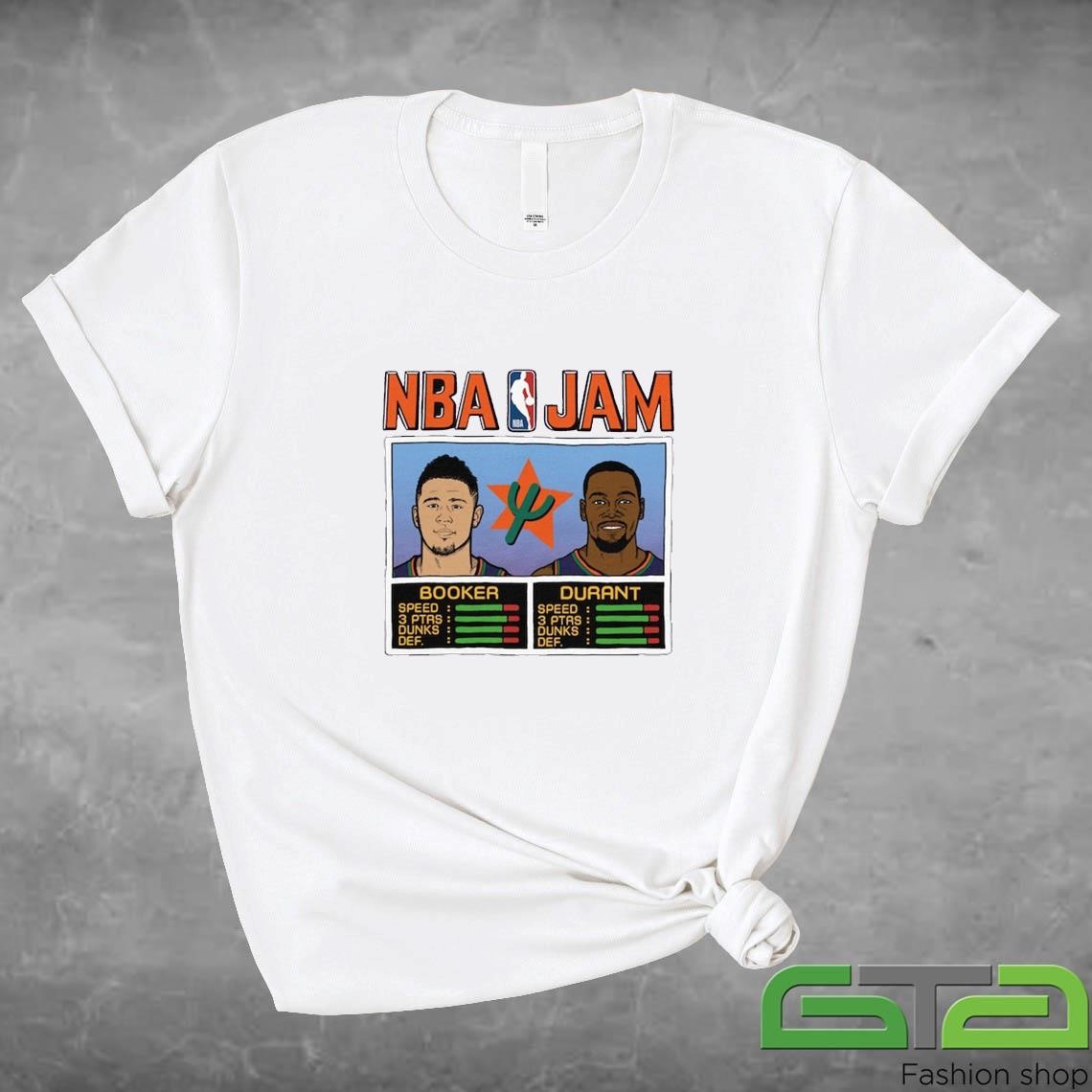 Official Devin Booker & Kevin Durant Phoenix Suns 2024-25 City Edition NBA Jam Tri-Blend T-shirt