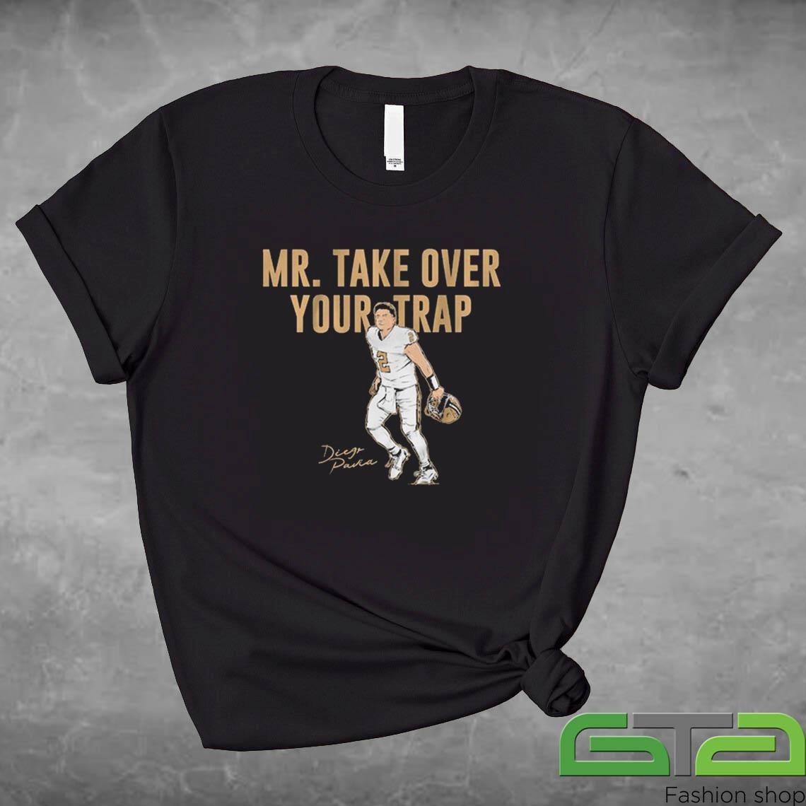 Official Diego Pavia Mr. Take Over Your Trap T-shirt