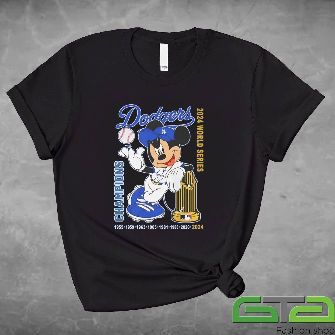 Official Dodgers x Mickey Champions 2024 World Series T-shirt