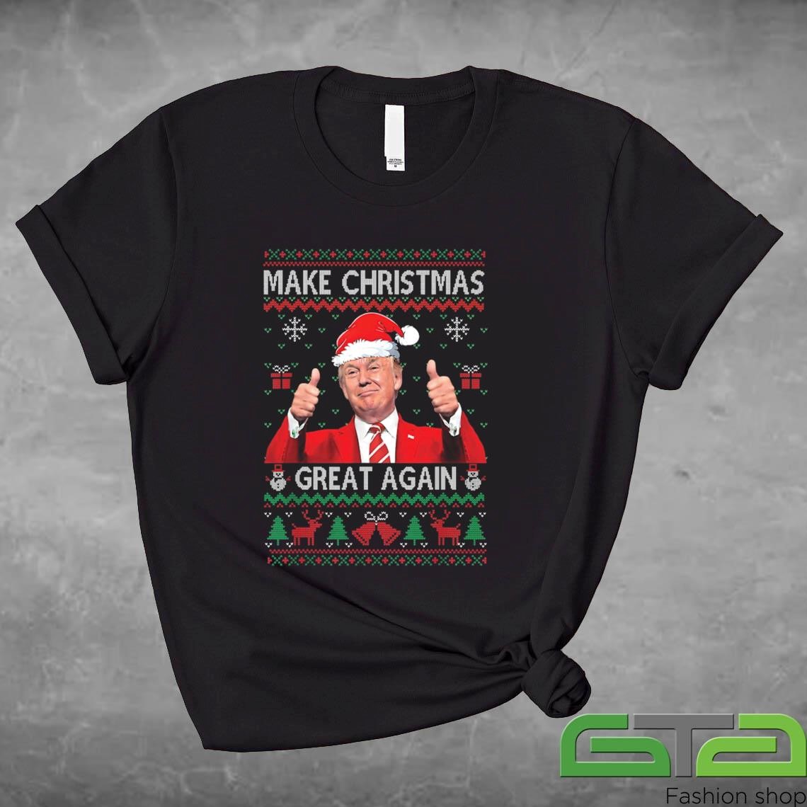 Official Donald Trump President Make Christmas Great Again Xmas Ugly Christmas Sweashirt