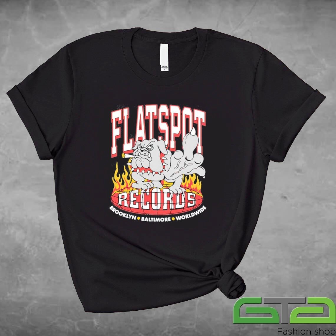 Official Flatspot Records FTW Dog Black T-shirt