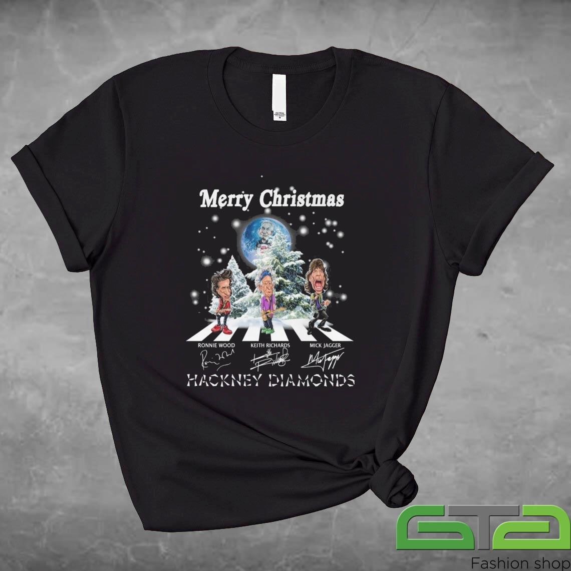 Official Hackney Diamonds Merry Christmas Walking Signatures 2024 T-shirt