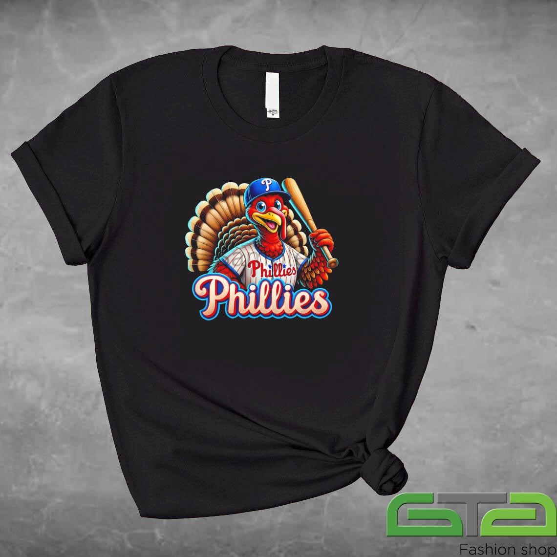 Official Happy Thanksgiving Philadelphia Phillies Baseball Turkey 2024 T-shirt