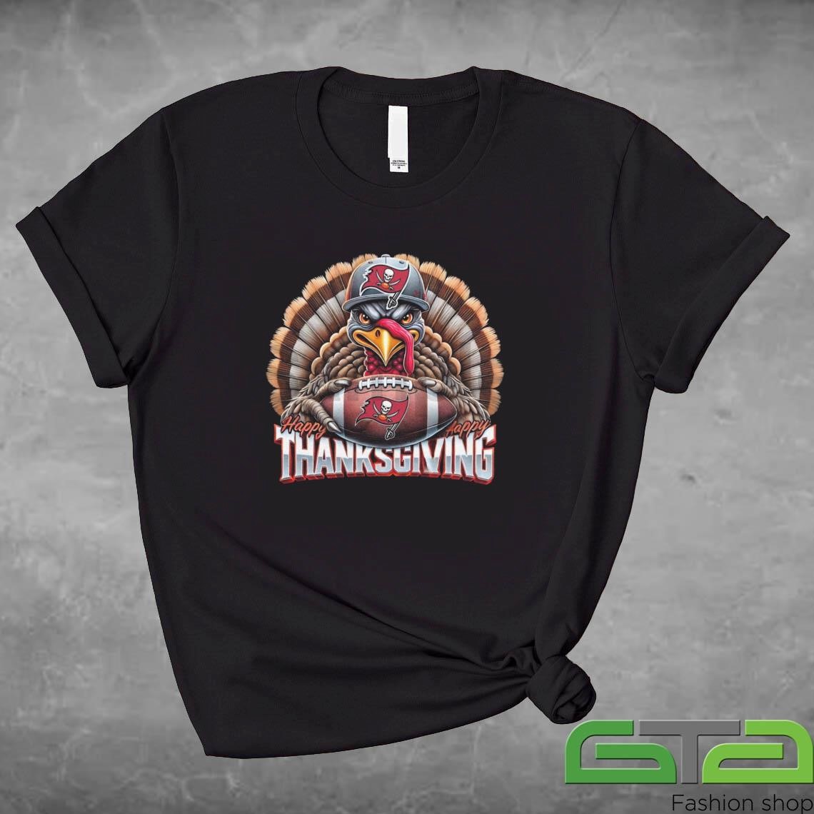 Official Happy Thanksgiving Tampa Bay Buccaneers Football Turkey 2024 T-shirt