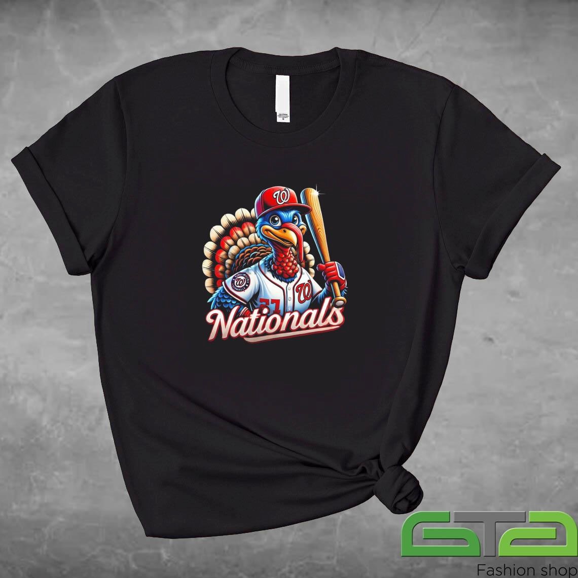 Official Happy Thanksgiving Washington Nationals Baseball Turkey 2024 T-shirt