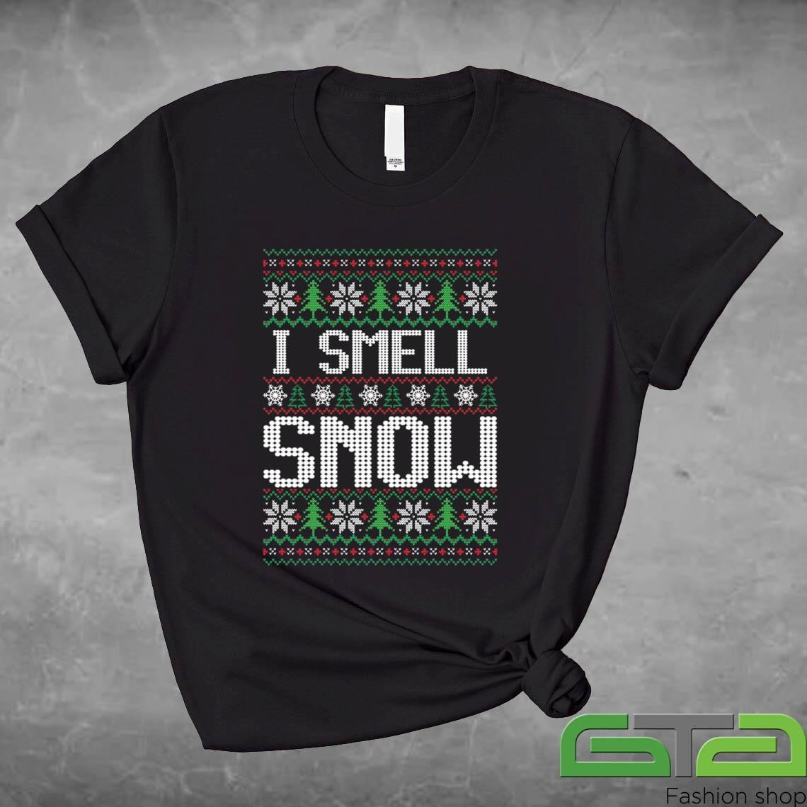 Official I Smell Snow Xmas Tree Ugly Christmas Sweashirt